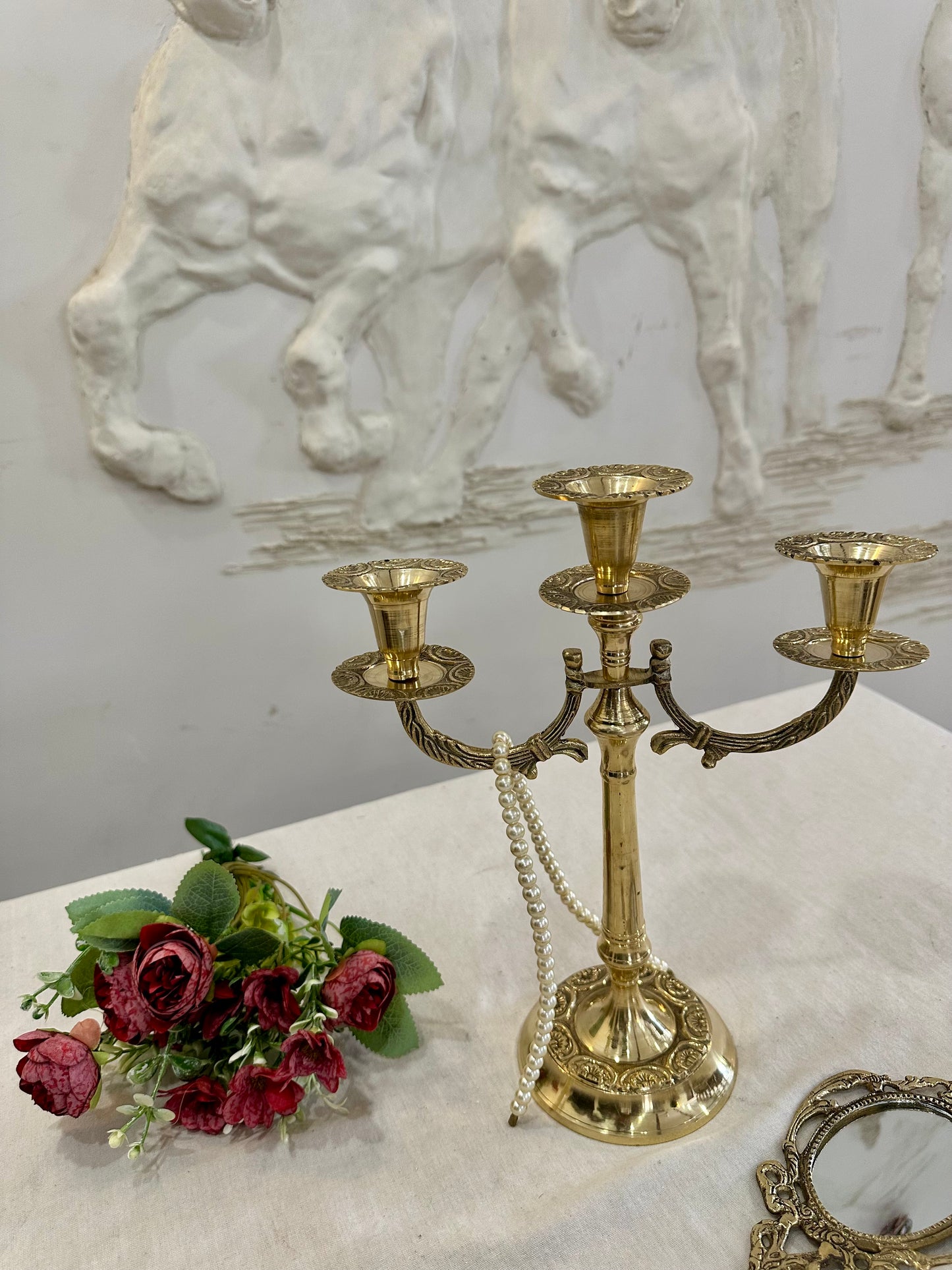 The Ornate Brass Candelabra
