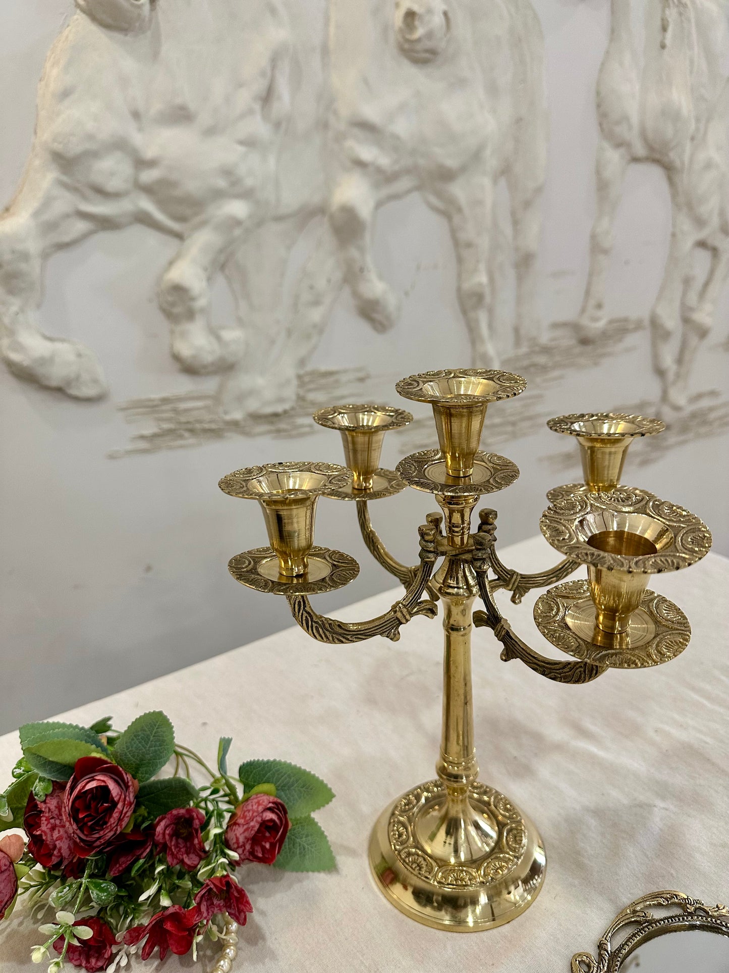 The Ornate Brass Candelabra